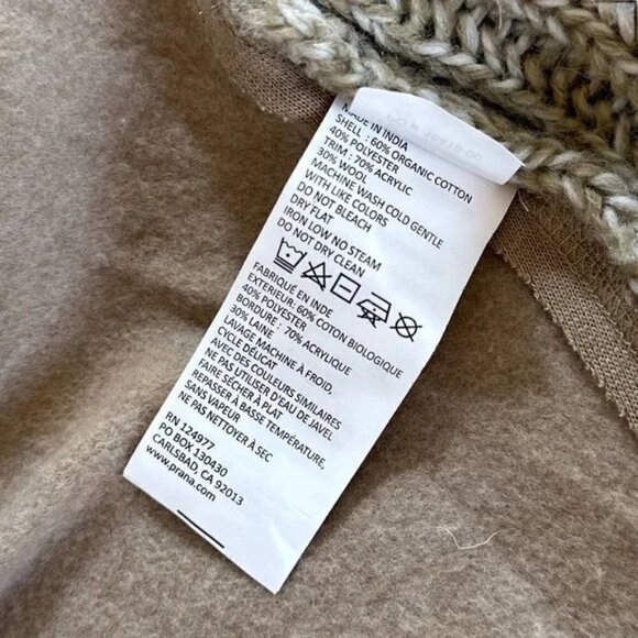 Prana Beige and Cream Cardigan Sweater - Picture 6 of 8